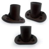 1 1/8" (28-29mm) Plastic Broom Bracket with 4 Holes - Pack of 3
